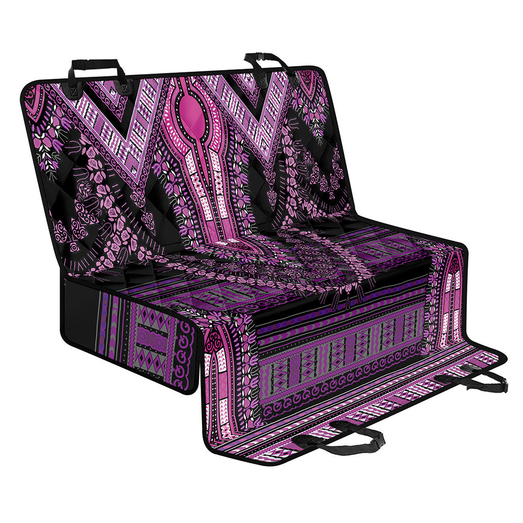 Purple And Black African Dashiki Print Pet Car Back Seat Cover