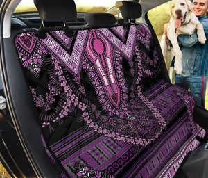 Purple And Black African Dashiki Print Pet Car Back Seat Cover