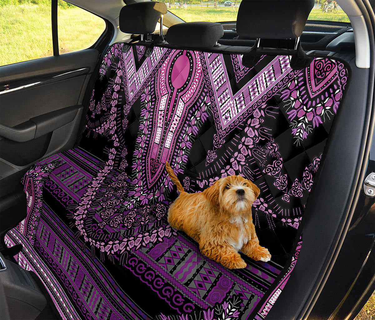 Purple And Black African Dashiki Print Pet Car Back Seat Cover