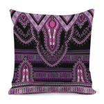 Purple And Black African Dashiki Print Pillow Cover