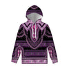 Purple And Black African Dashiki Print Pullover Hoodie