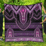 Purple And Black African Dashiki Print Quilt