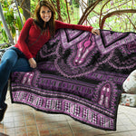Purple And Black African Dashiki Print Quilt