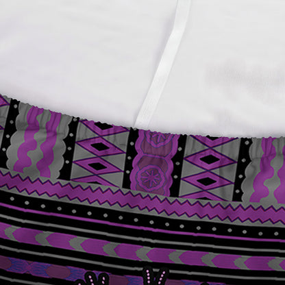 Purple And Black African Dashiki Print Sofa Cover