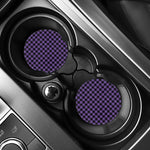 Purple And Black Buffalo Check Print Car Coasters