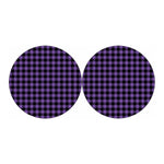 Purple And Black Buffalo Check Print Car Coasters