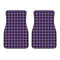 Purple And Black Buffalo Check Print Front Car Floor Mats