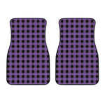 Purple And Black Buffalo Check Print Front Car Floor Mats