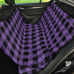 Purple And Black Buffalo Check Print Pet Car Back Seat Cover