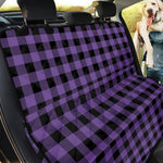 Purple And Black Buffalo Check Print Pet Car Back Seat Cover