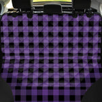 Purple And Black Buffalo Check Print Pet Car Back Seat Cover