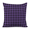 Purple And Black Buffalo Check Print Pillow Cover