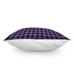 Purple And Black Buffalo Check Print Pillow Cover