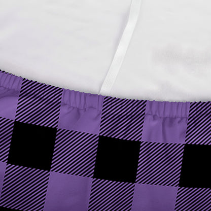 Purple And Black Buffalo Check Print Sofa Cover
