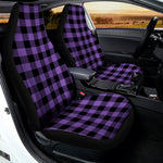 Purple And Black Buffalo Check Print Universal Fit Car Seat Covers