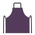 Purple And Black Checkered Pattern Print Apron