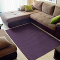 Purple And Black Checkered Pattern Print Floor Mat