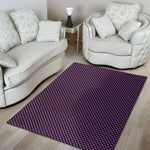 Purple And Black Checkered Pattern Print Area Rug