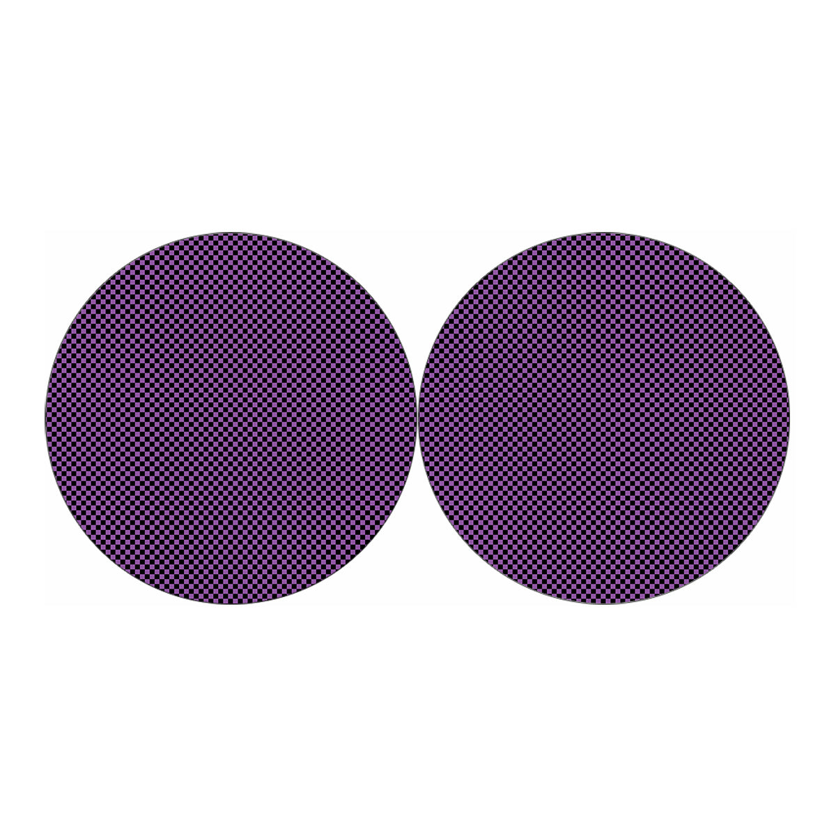Purple And Black Checkered Pattern Print Car Coasters