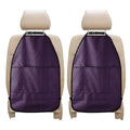 Purple And Black Checkered Pattern Print Car Seat Organizers