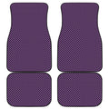 Purple And Black Checkered Pattern Print Front and Back Car Floor Mats