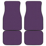 Purple And Black Checkered Pattern Print Front and Back Car Floor Mats