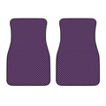 Purple And Black Checkered Pattern Print Front Car Floor Mats