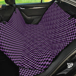 Purple And Black Checkered Pattern Print Pet Car Back Seat Cover