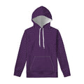 Purple And Black Checkered Pattern Print Pullover Hoodie