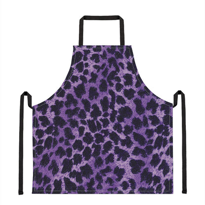 Purple And Black Cheetah Print Apron