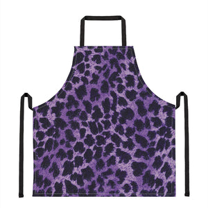 Purple And Black Cheetah Print Apron