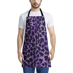 Purple And Black Cheetah Print Apron