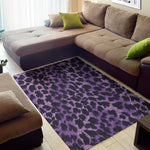 Purple And Black Cheetah Print Area Rug