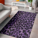 Purple And Black Cheetah Print Area Rug