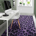 Purple And Black Cheetah Print Area Rug