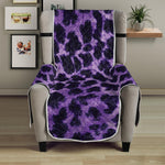 Purple And Black Cheetah Print Armchair Protector