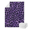 Purple And Black Cheetah Print Blanket