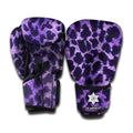 Purple And Black Cheetah Print Boxing Gloves