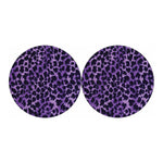 Purple And Black Cheetah Print Car Coasters