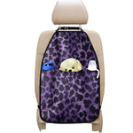 Purple And Black Cheetah Print Car Seat Organizers