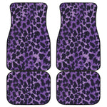 Purple And Black Cheetah Print Front and Back Car Floor Mats