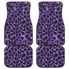 Purple And Black Cheetah Print Front and Back Car Floor Mats