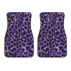 Purple And Black Cheetah Print Front Car Floor Mats