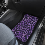 Purple And Black Cheetah Print Front Car Floor Mats