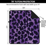 Purple And Black Cheetah Print Futon Protector