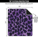 Purple And Black Cheetah Print Futon Protector