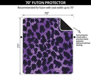 Purple And Black Cheetah Print Futon Protector