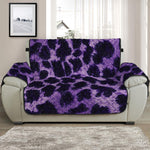 Purple And Black Cheetah Print Half Sofa Protector