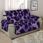 Purple And Black Cheetah Print Half Sofa Protector