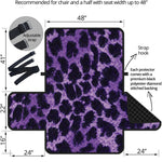 Purple And Black Cheetah Print Half Sofa Protector